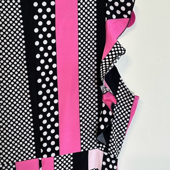 NWOT Women’s polka dot/stripe multi color dress Sz. M - Picture 8 of 13